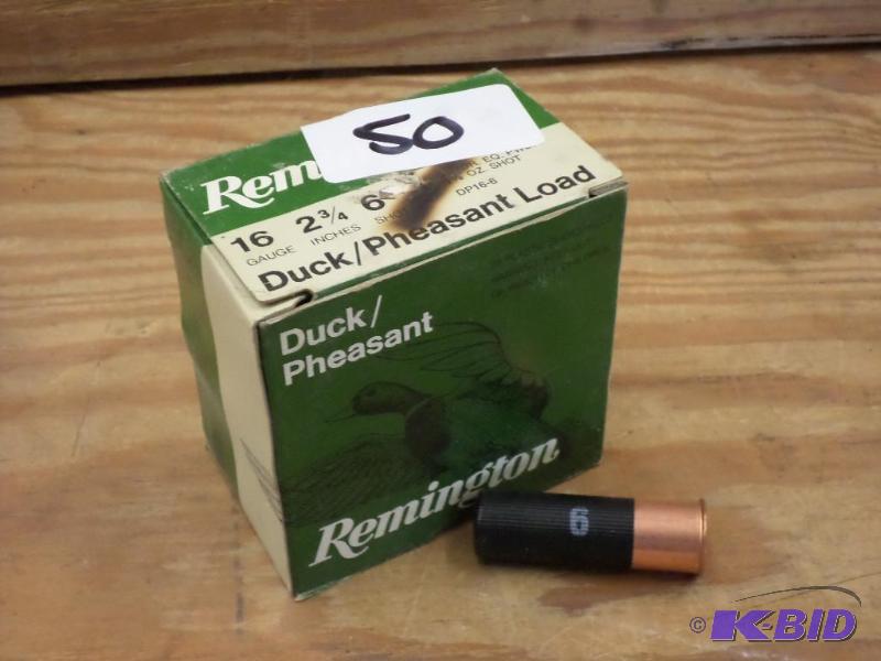 (25) Rounds Remington DuckPheasant 16-Gauge ...