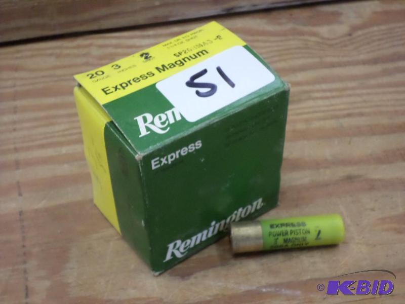 (25) Rounds Remington Express 20-Gauge 3&quot...