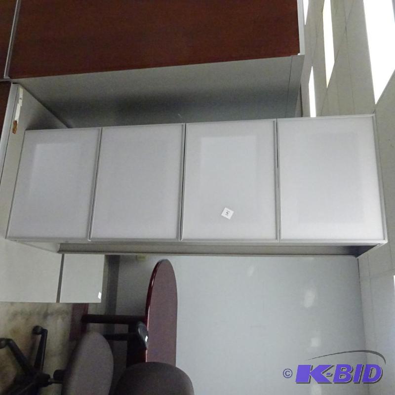 Overhead 4 Door Cabinet. Metal Frame. Frosted...