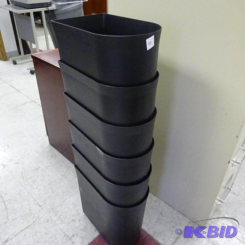 6 Plastic Office Waste Basket...