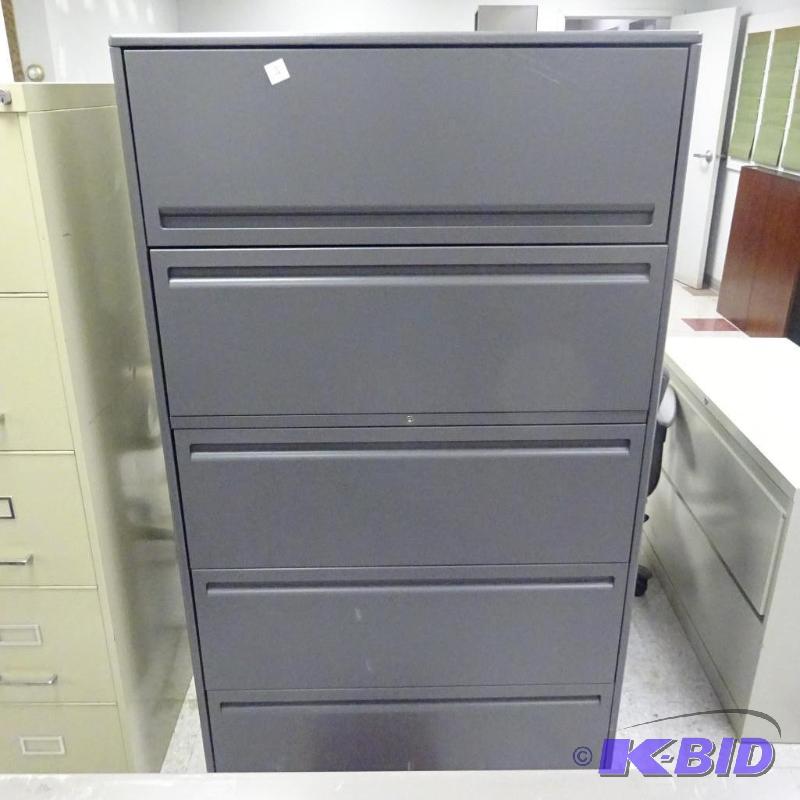 36&quot Metal 5 Drawer File Cabinet...