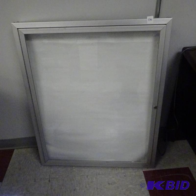 30 X 36 Aluminum Lockable Message Board. No K...