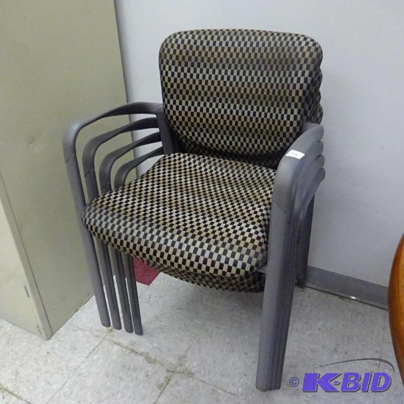 4 Metal Framed Stack Chaird...