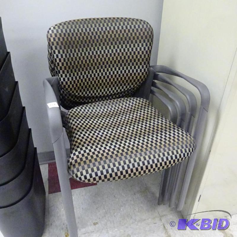 4 Metal Framed Stack Chair...