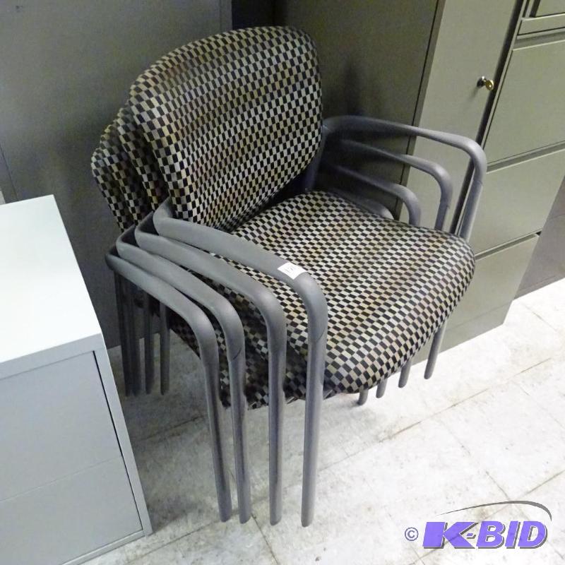 4 Metal Framed Stack Chair...