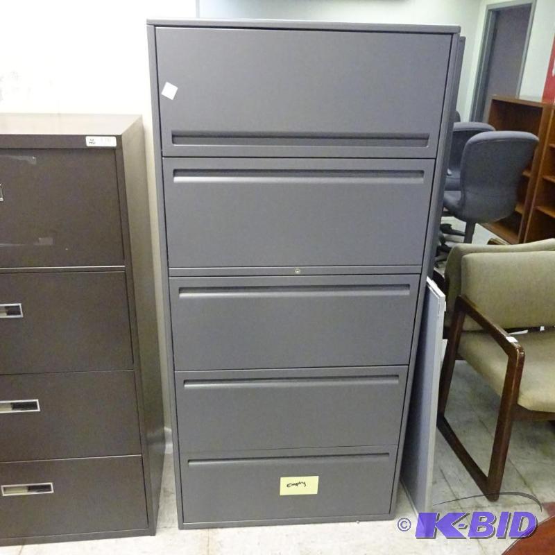 30&quot Metal 5 Drawer Lateral File...