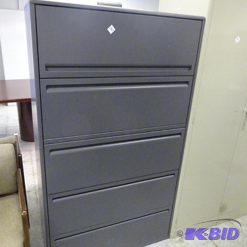36&quot Metal 5 Drawer Lateral File...
