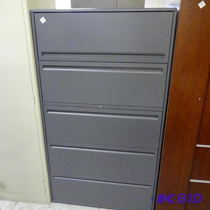 36&quot Metal 5 Drawer Lateral File...