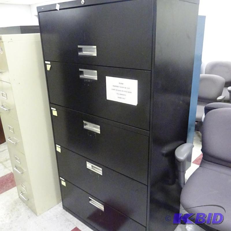 36&quot Metal 5 Drawer Lateral File...