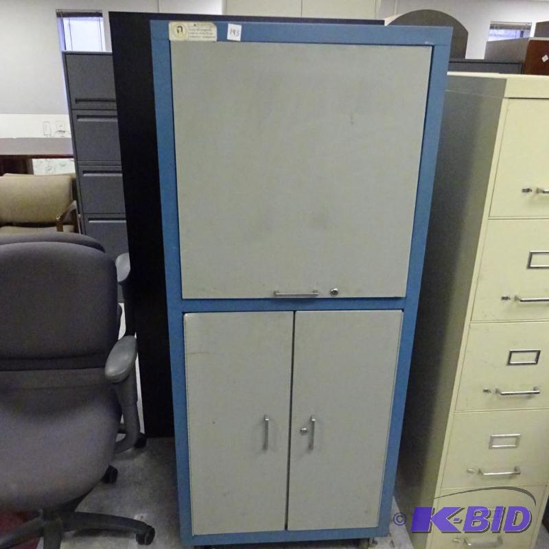 Lock Up Computer Cabinet 26 X 24 X 64 on Whee...