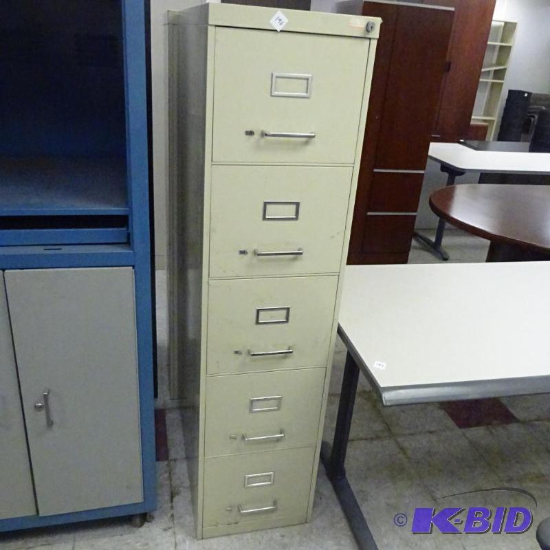 15&quot Metal 5 Drawer Lateral File...