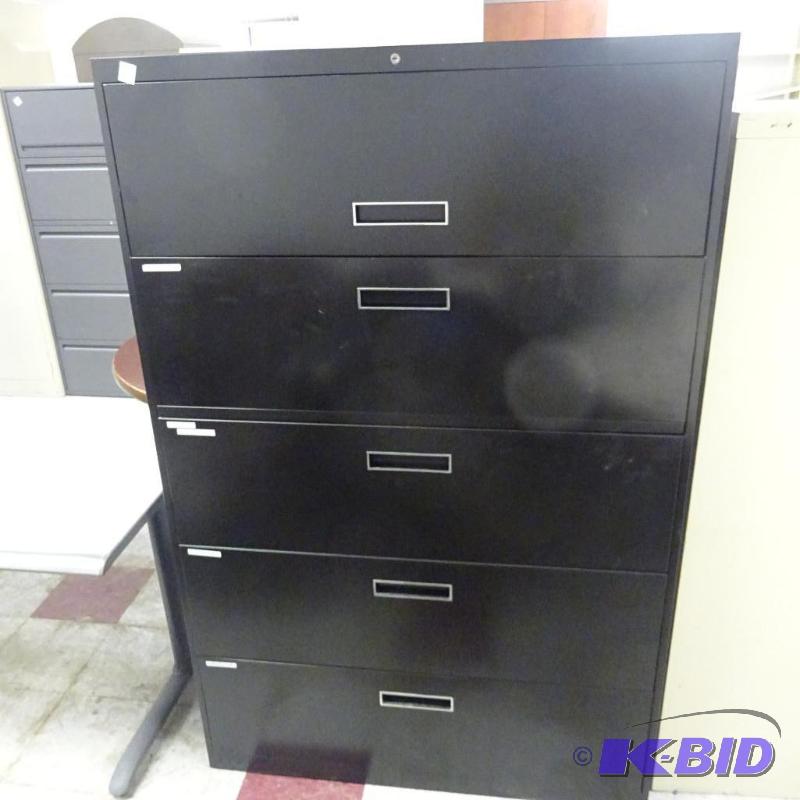42&quot Metal 5 Drawer Lateral File...