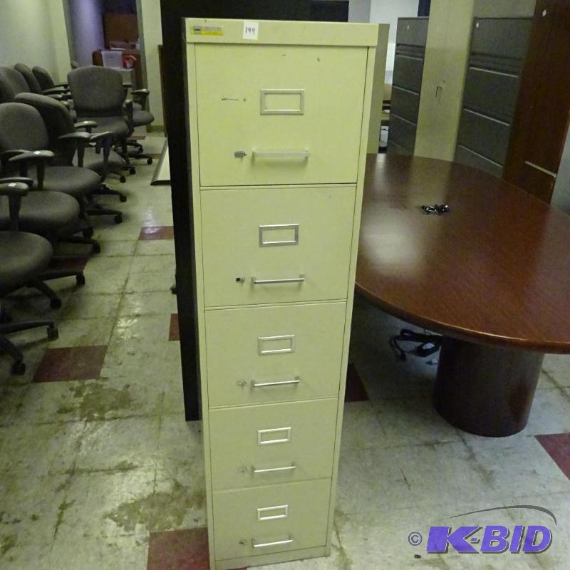 15&quot Metal 5 Drawer File Cabinet...