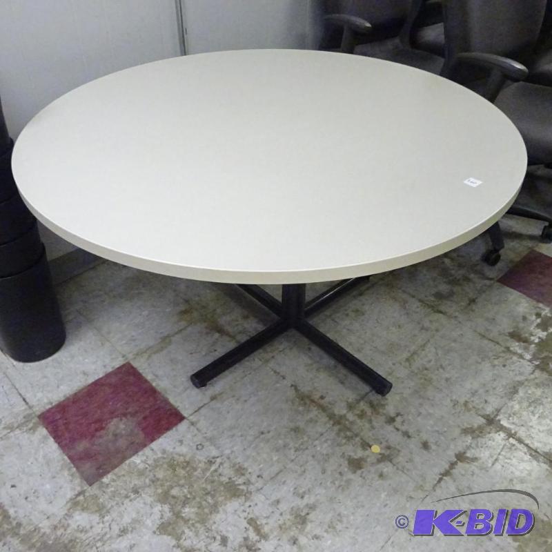 48&quot Metal Framed Round Table...
