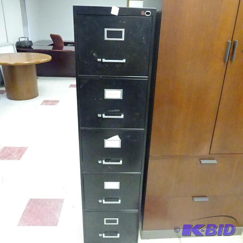 15&quot Metal 5 Drawer File Cabinet...