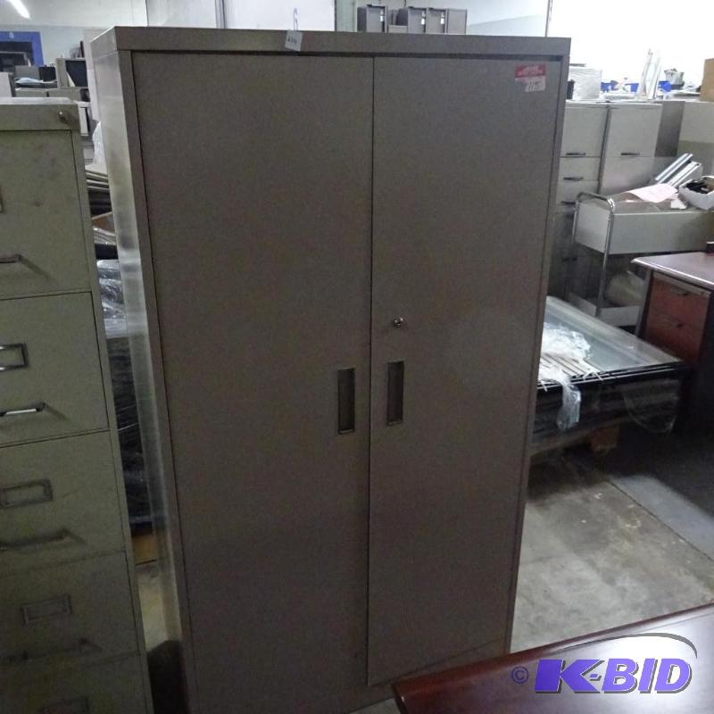 2 Door Metal Cabinet 3 Shelves 36 X18 X 65...
