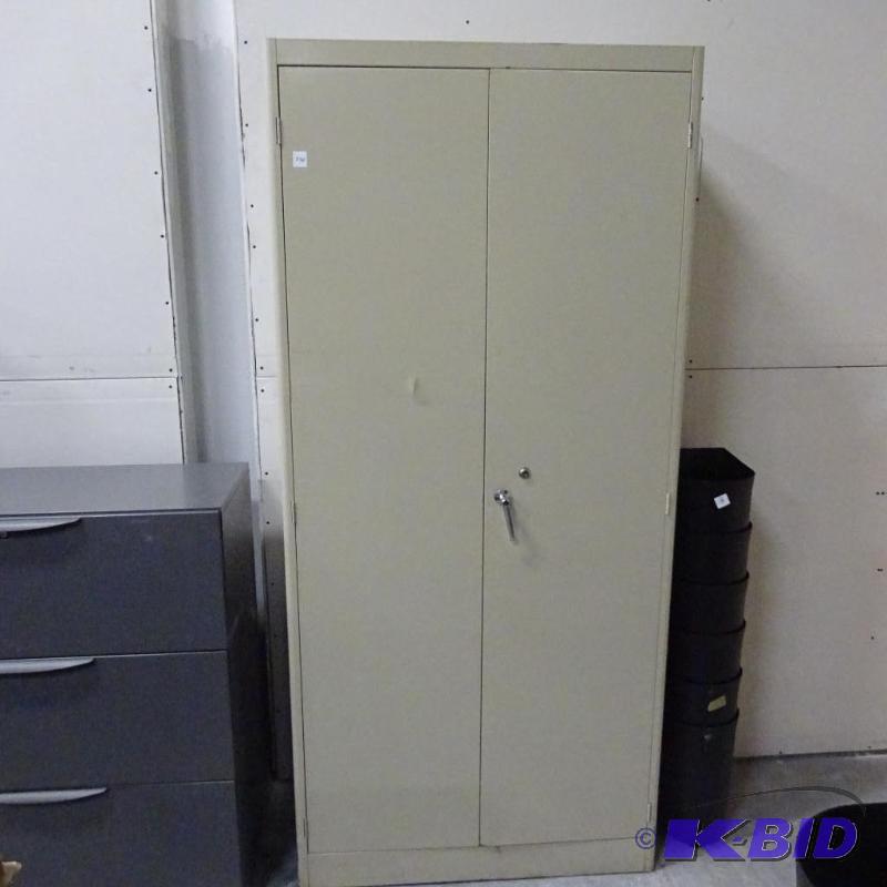 2 Door Metal Cabinet 4 Shelves 36 X 18 X 78...