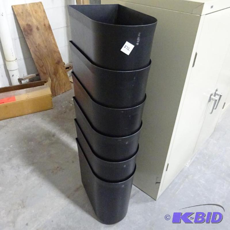 6 Plastic Office Waste Basket...