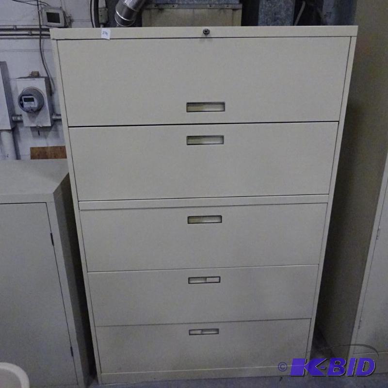 42&quot Metal 5 Drawer Lateral File...