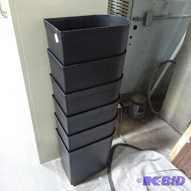 6 Plastic Office Waste Basket...