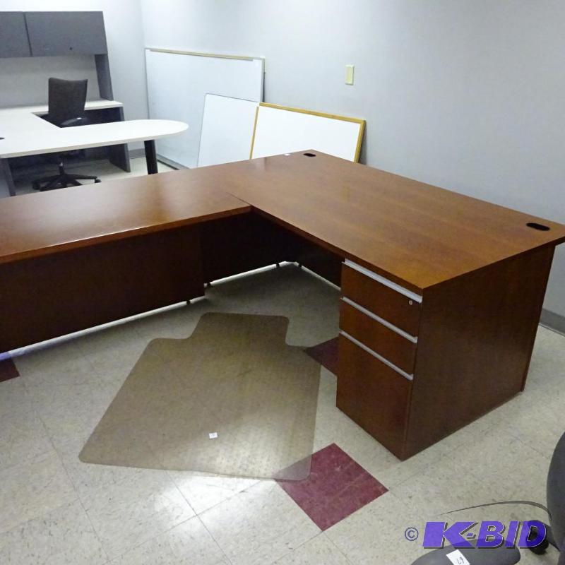 U Shaped Office Desk 3 Drawer 2 Piece 96 X 72...