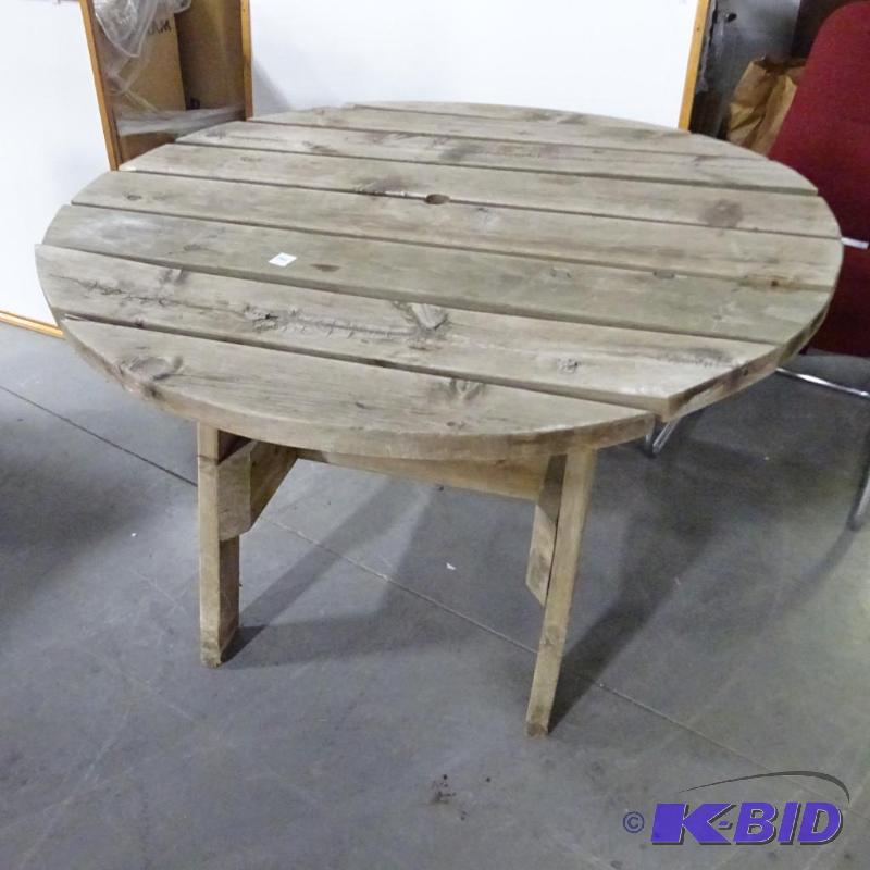 Wood Round Outdoor Patio Table 48 X 28...