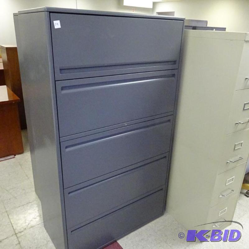 36&quot Metal 5 Drawer Lateral File...