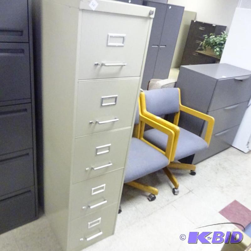 15&quot Metal 5 Drawer Lateral File Cabinet...