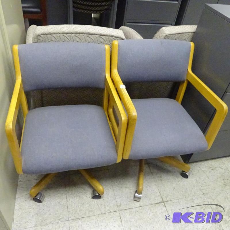 2 Matching Office Chairs on Wheels...