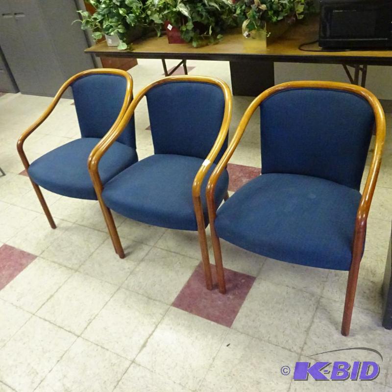 3 Matching Wood Framed Side Chairs...