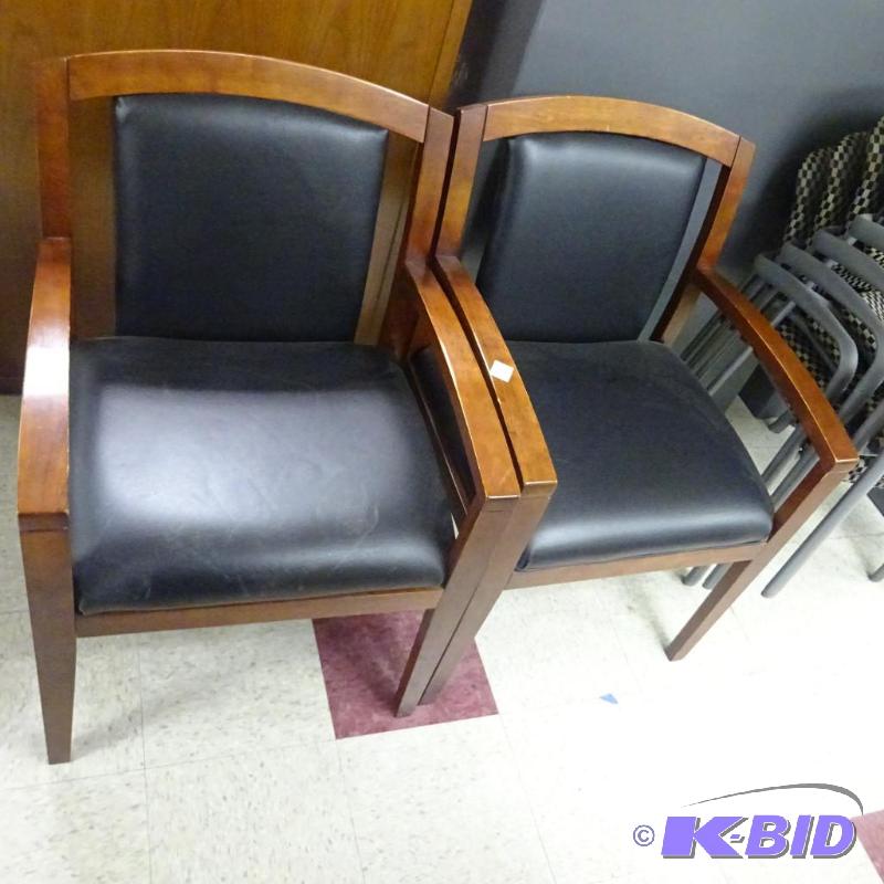 2 Wood Framed Side Chairs...