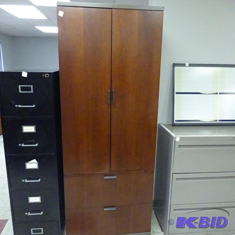 Metal Cabinet With Laminate Doors and Drawer ...
