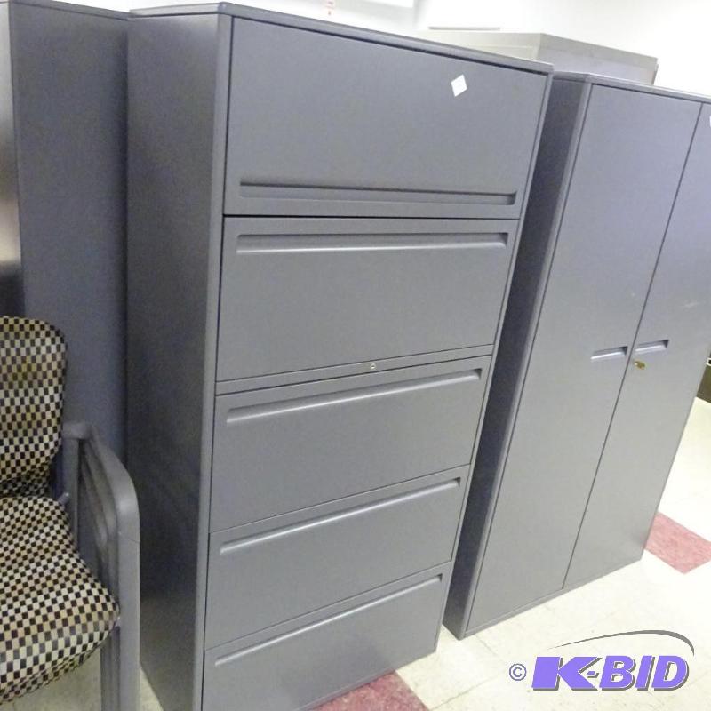 30&quot Metal 5 Drawer Lateral File...
