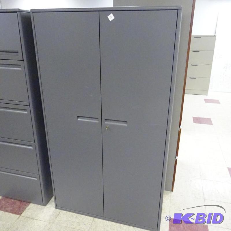 Metal 2 Door Cabinet Lock and Key 3 Shelves 3...