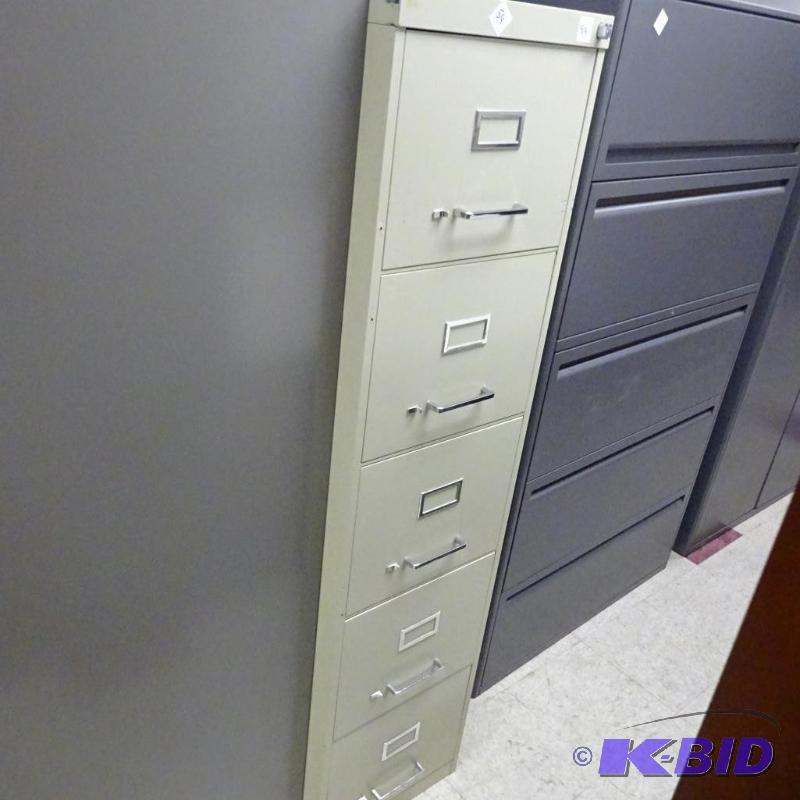 15&quot Metal 5 Drawer File Cabinet...