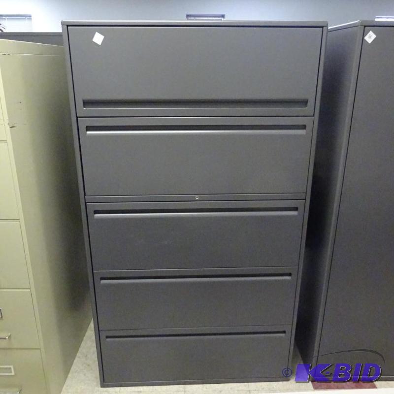 36&quot Metal 5 Drawer Lateral File...