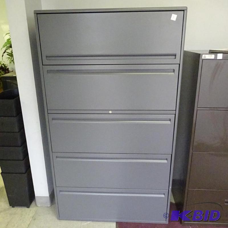 36&quot Metal 5 Drawer Lateral File...
