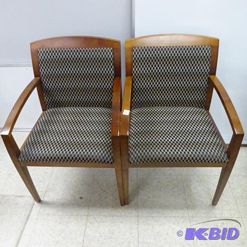 2 Matching Wood Framed Side Chairs...
