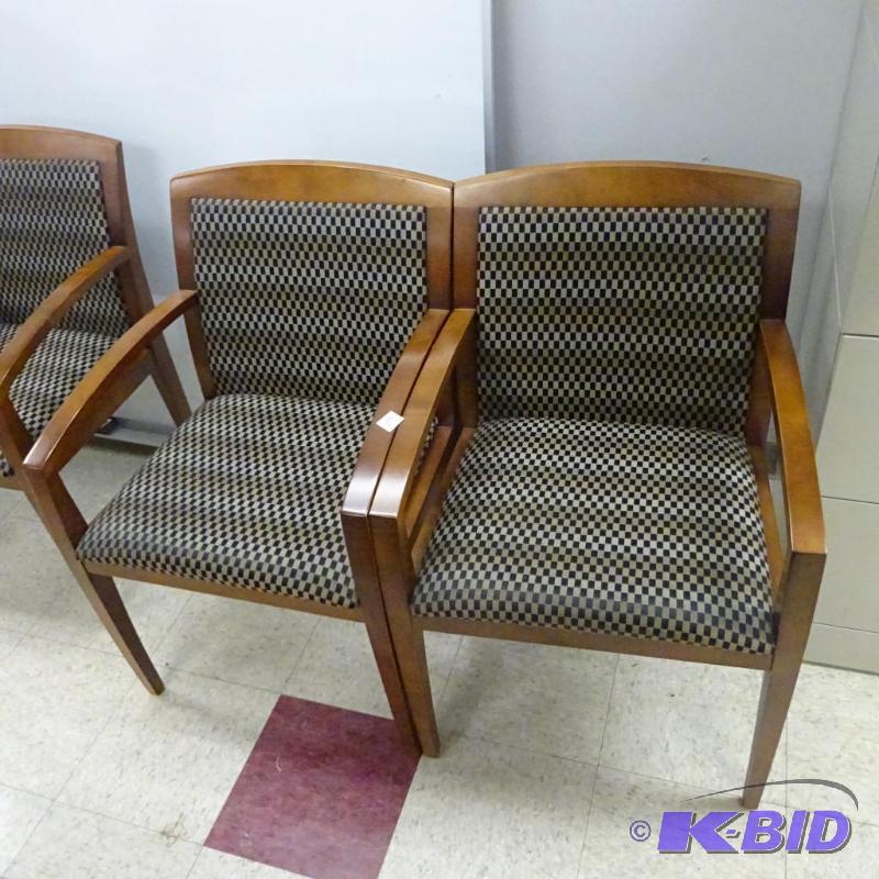 2 Matching Wood Framed Side Chairs...