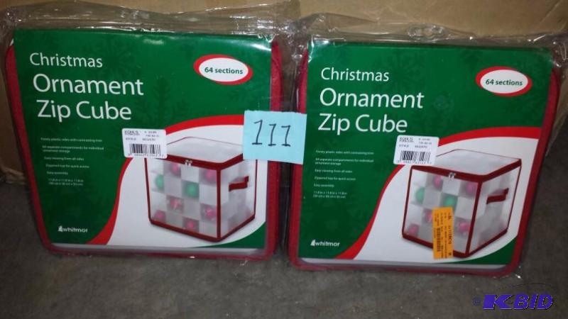 Lot of 2 Ornament Zip Cubes