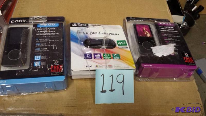 Lot of 3 MP3 Audio Players