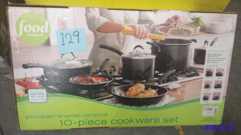 Food Network Porcelain enamel nonstick 10 Piece cookware set