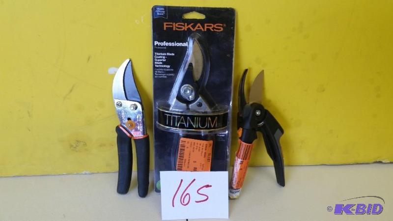 Lot of 3 Fiskars Prunners