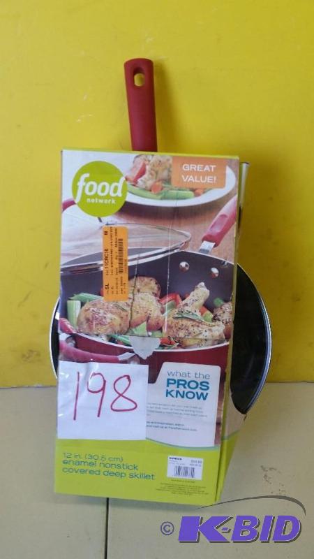 12 in enamel nonstick covered deep skillet
