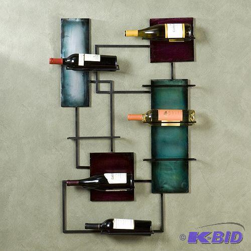 Geometric Wine Storage Wall Dcor