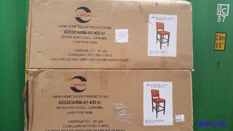 Set of 2 Linon Home Brook Bar Stools Caramcel