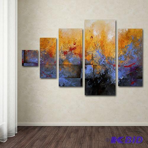 Aerial City Watercolor 5-piece Canvas Wall Art Set