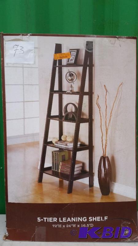 5 tier leaning shelf