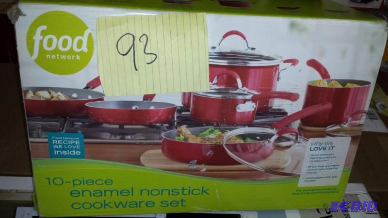 Food Network 10 PC Enamel Nonstick Cookware Set