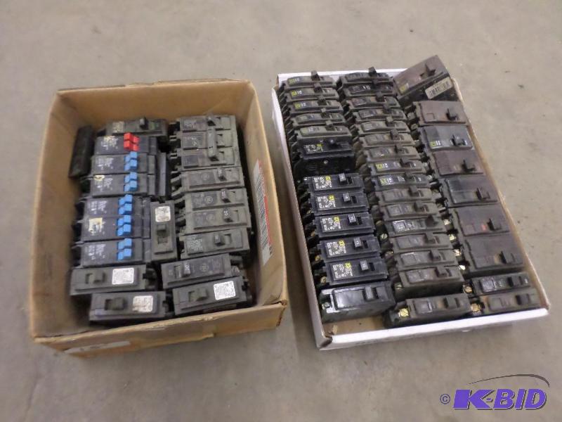 lot 15 image: (2) Boxes Of Misc Electrical Breakers...